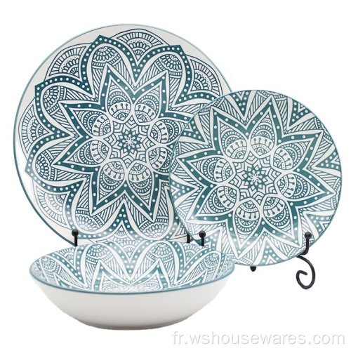 Dinkware Ensembles Vaisselle Couleur Design Fine Porcelaine